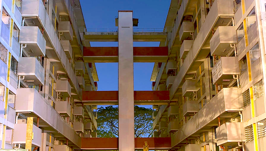 The iconic H-shaped JTC flats were demolished in the early 00's for re-development. Photo credits: Singaporewest.sg