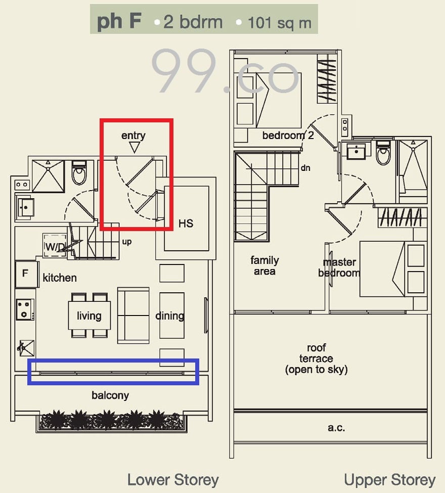 99 square meters in feet store