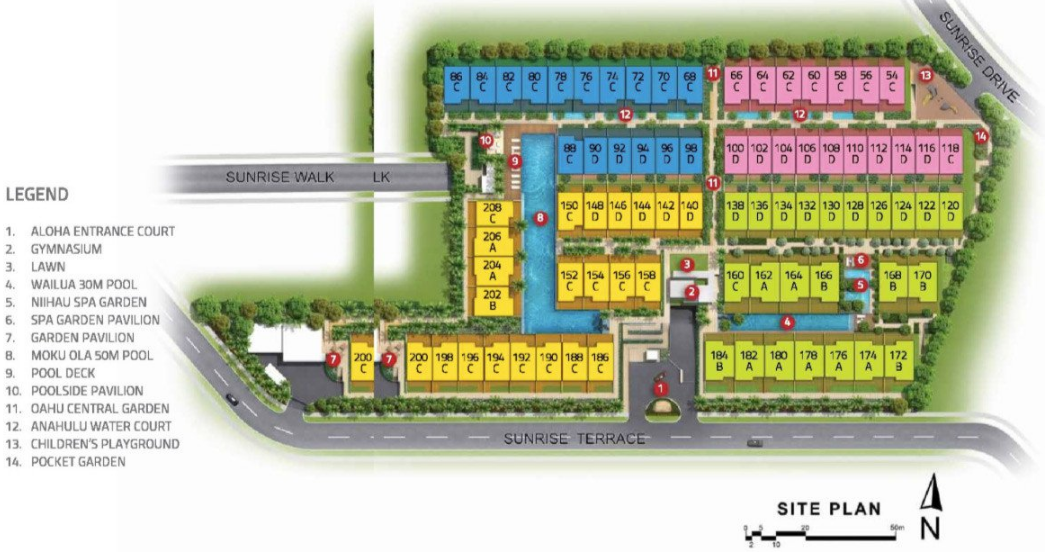 An aerial view of Alana @ Sunrise Terrace