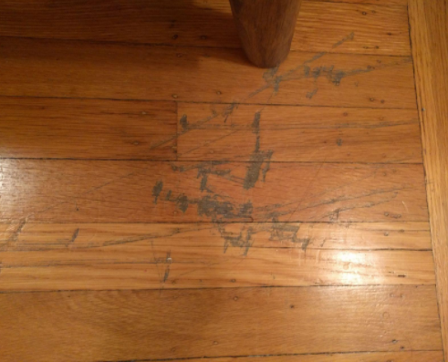 While you might not require the flooring be replaced, make sure the scratches are documented and acknowledged by the landlord so that you aren’t blamed for them later