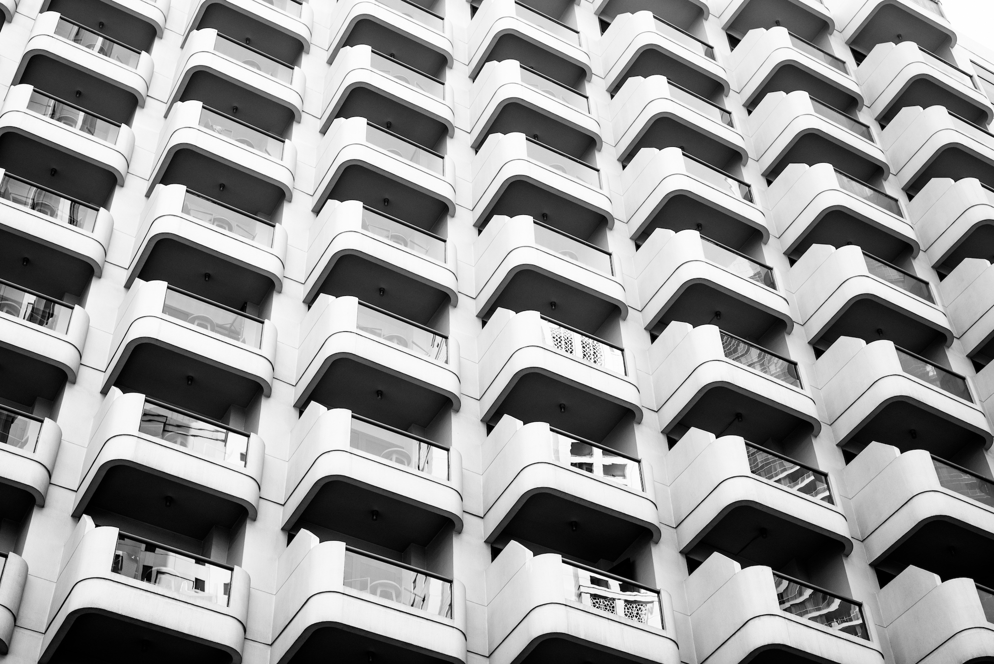 Shoebox units stacked on top of one another