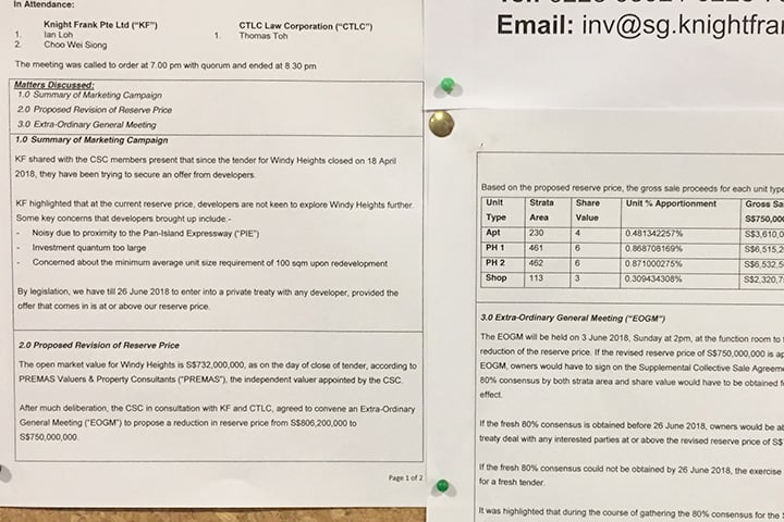 En Bloc Notice Windy Heights