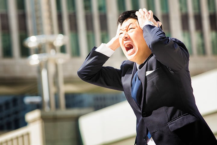 angry man shouting