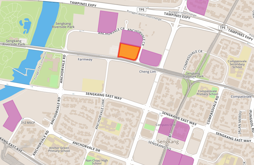 EC Anchorvale Crescent Sengkang map