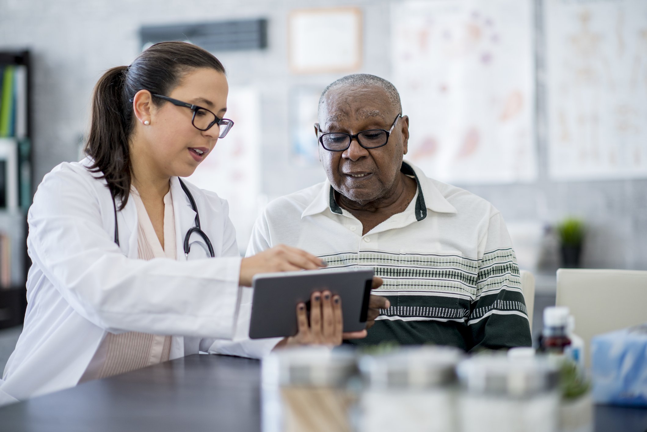 Elderly person in hospital