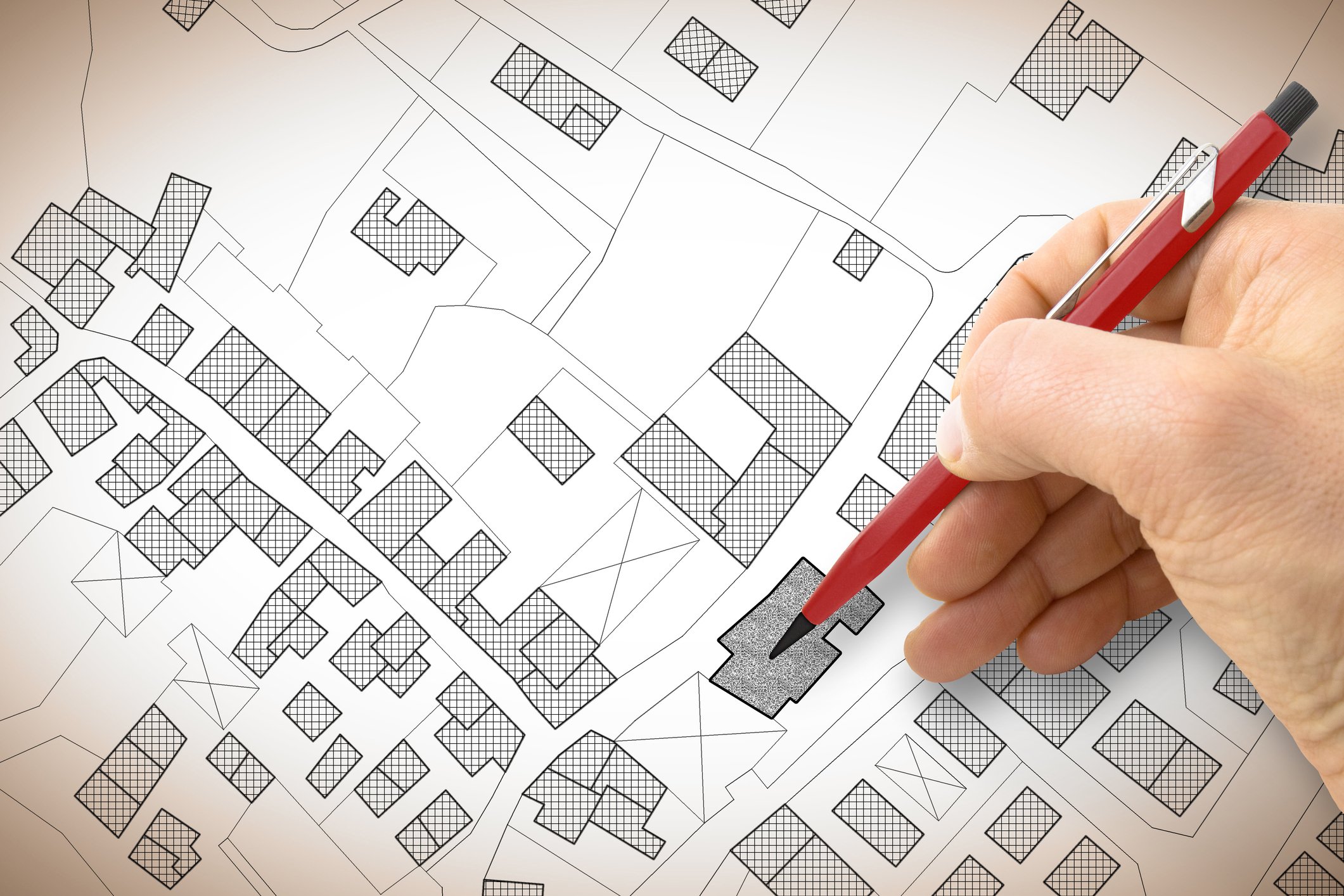 A sketch of the new ura masterplan