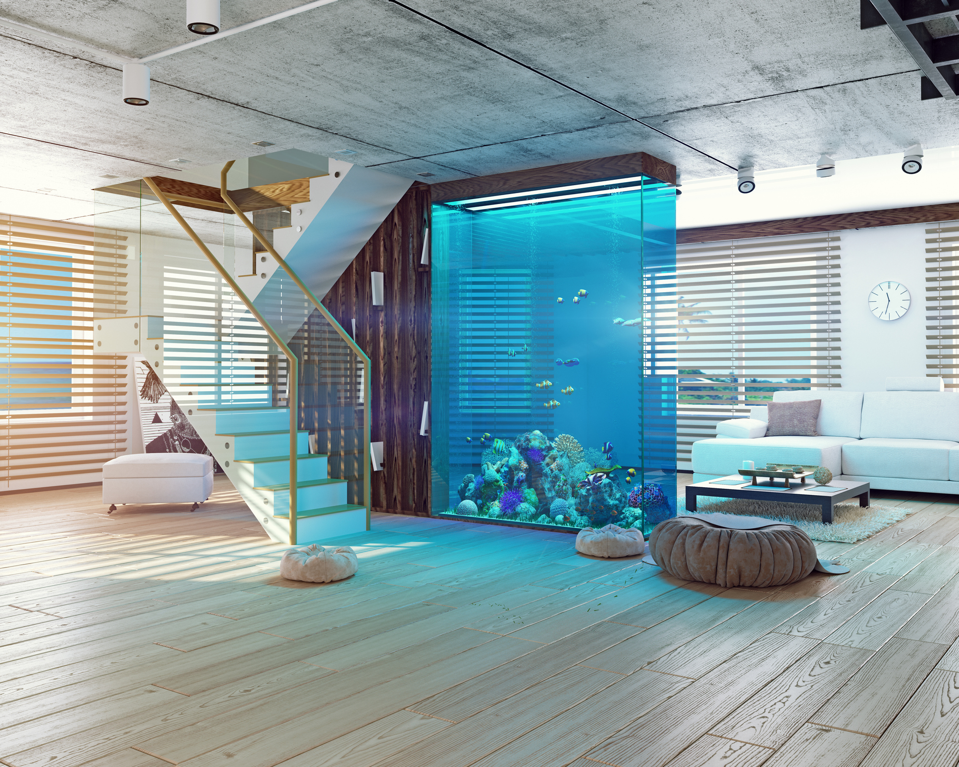 Built-in aquarium