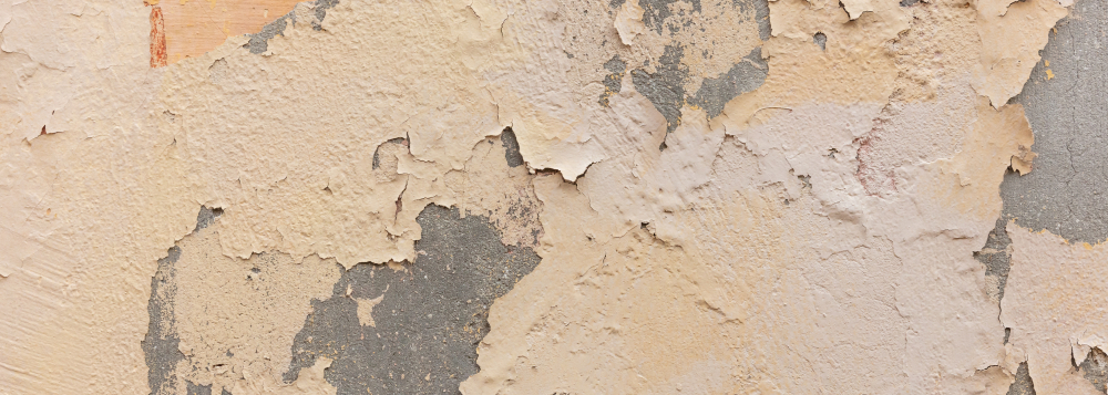 Paint on wall peeled.