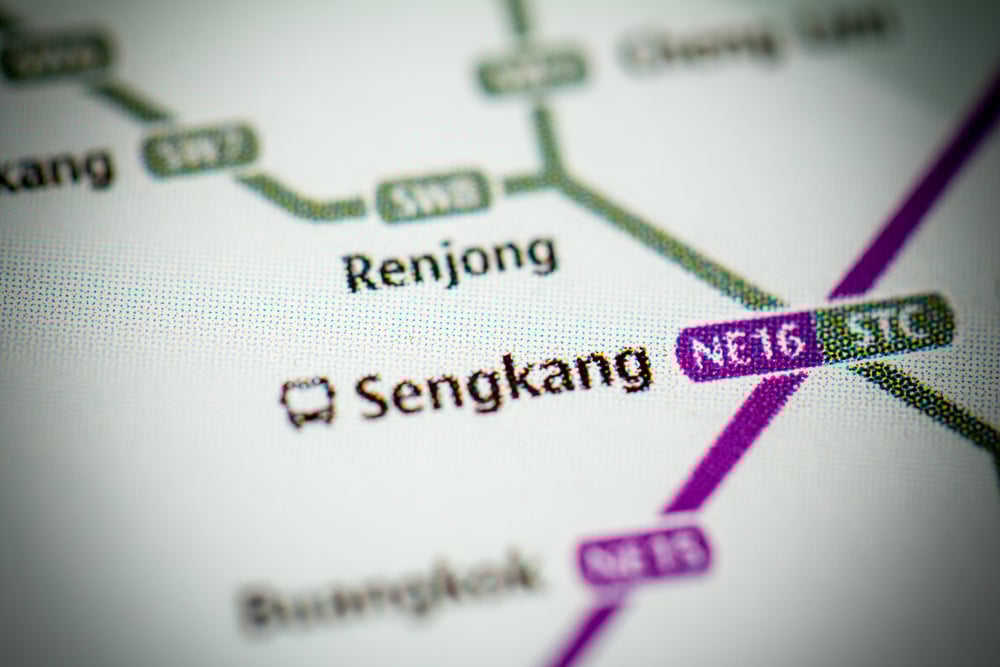 Sengkang MRT map