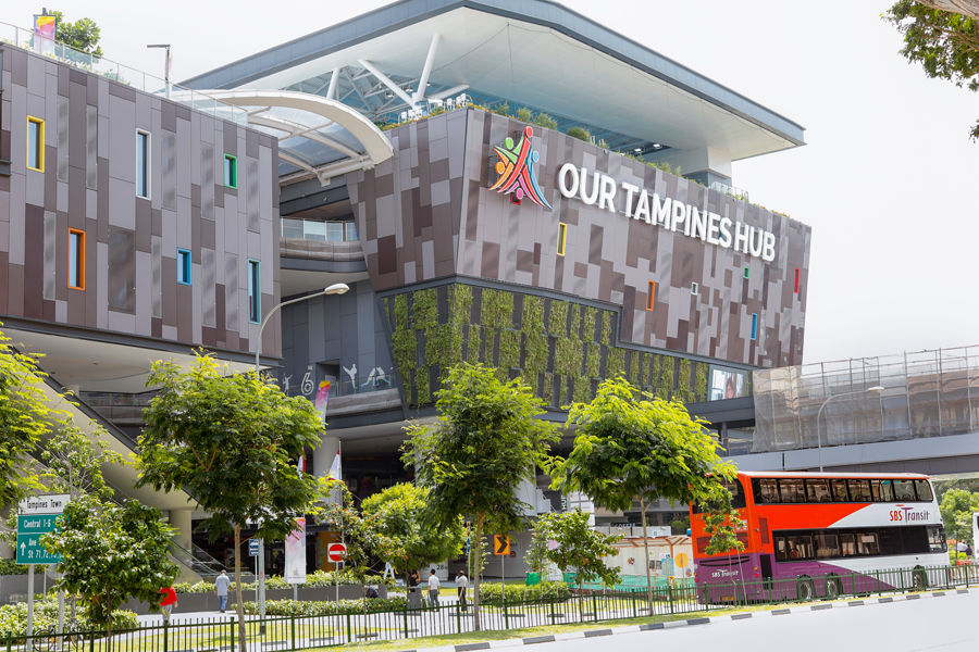 Tampines Hub in the day.