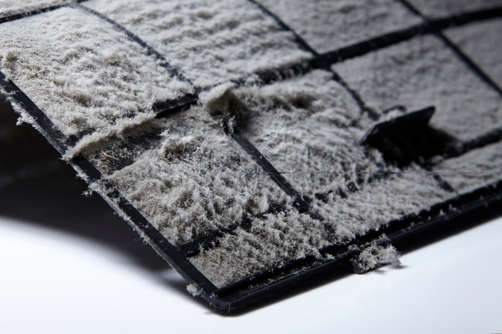 Air Filter filled with dust