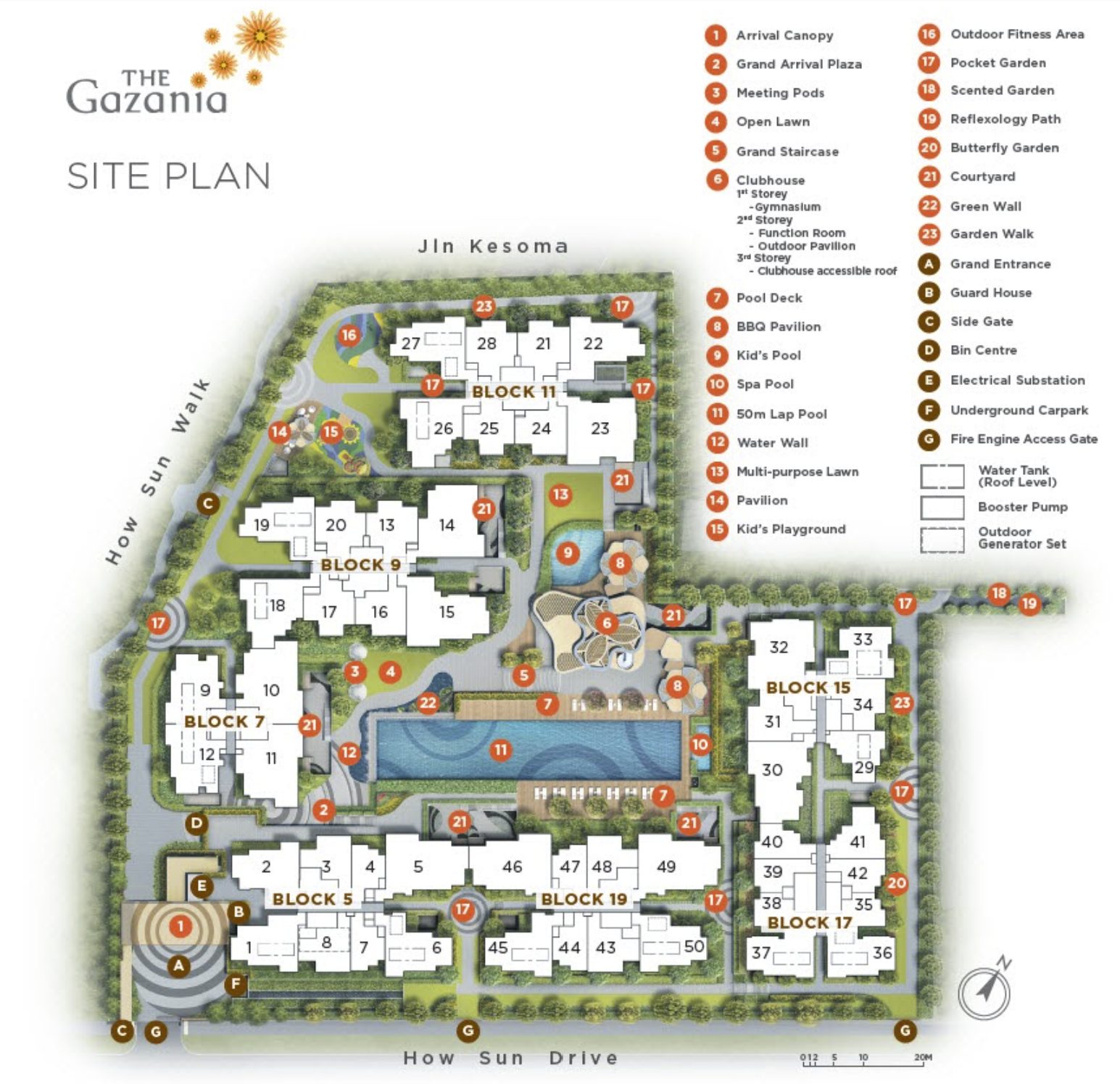 the gazania site plan