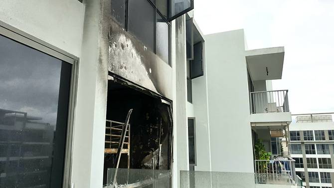 punggol fire waterwoods condo exterior scdf