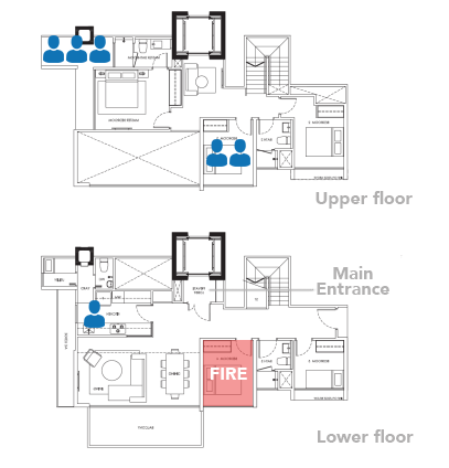 waterwoods condo fire diagram