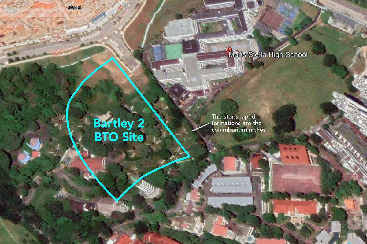 bartley bto site bidadari columbarium location map