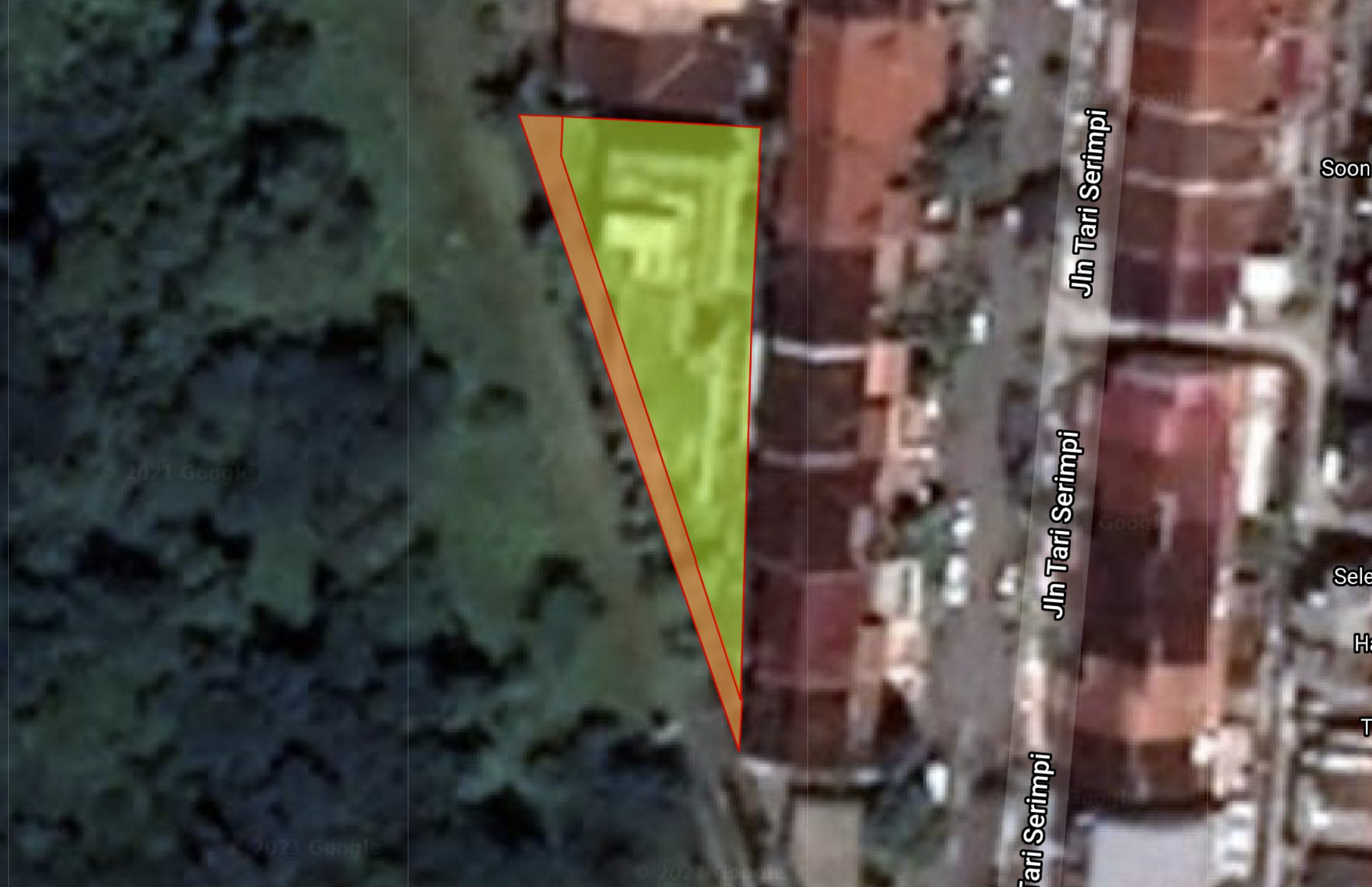 Jalan Tari Zapin encroachment outline