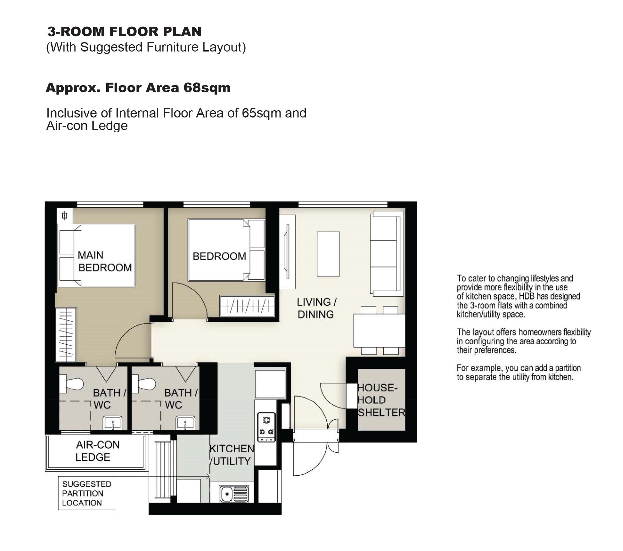 hdb feb 2021 bto mcnair heights floor plan