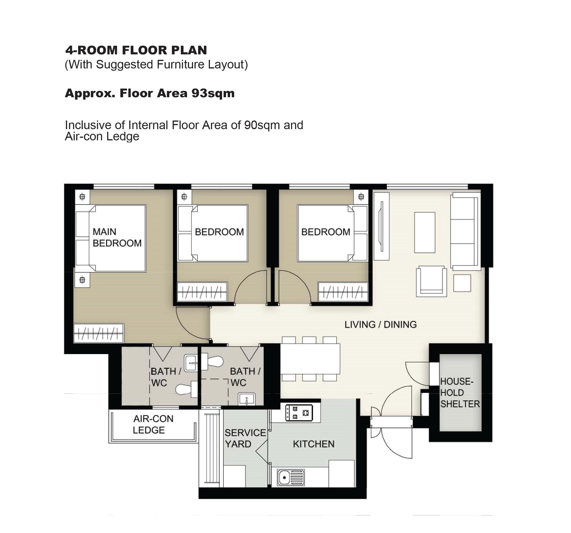 HDB feb 2021 McNair Heights 4-room floor plan