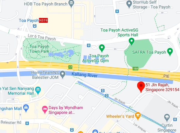 Screenshot of Google Maps showing location of the Balestier site