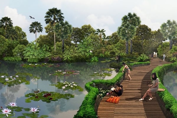 Artist's impression of Jurong Lake Gardens