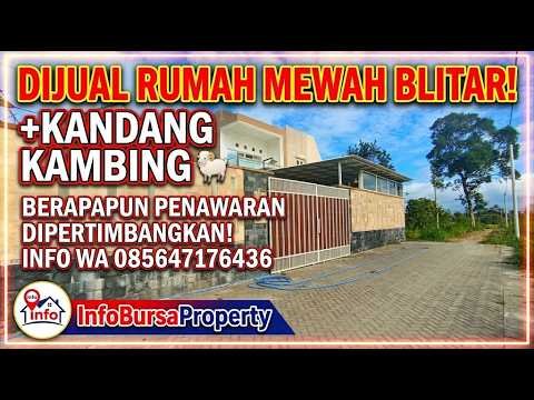 DiJual Rumah Mewah Di Blitar Plus Furniture,Kandang Kambing dan Lahan