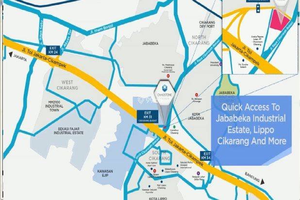 Hanya 100 Meter Menuju Pintu Tol Cikarang Barat, Chadstone