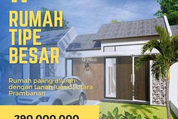 RUMAH CANTIK TANAH PALING LUAS DI UTARA PRAMBANAN