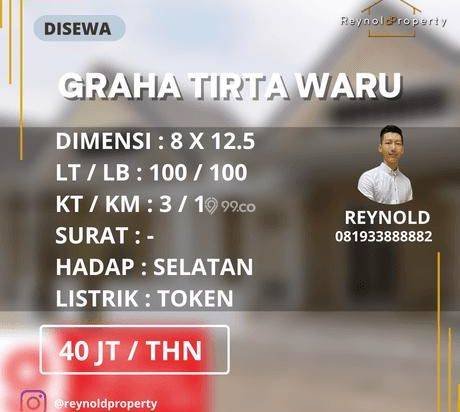Rumah Baru Semi Furnished di Waru, Sidoarjo