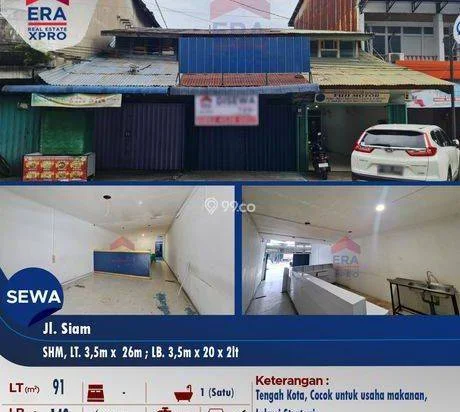 Ruko Siap Pakai Tepi Jalan Siam, Pontianak