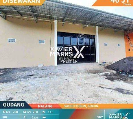 Disewakan Murah Gudang Baru di Sukun Malang
