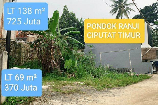 JUAL TANAH KAVLING SIAP BANGUN SEMI CLUSTER PONDOK RANJI
