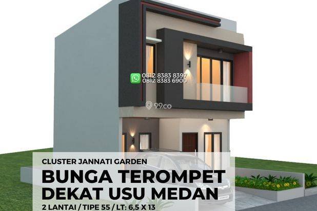 Rumah dekat Kampus USU Medan - Jalan Bunga Terompet Medan
