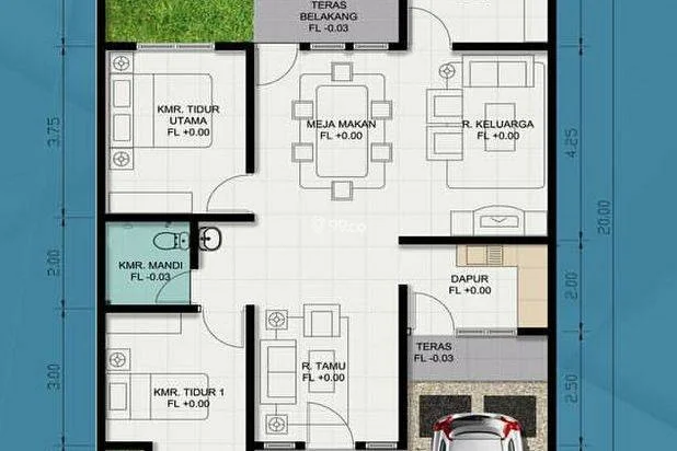 Tanpa DP Type 90/231 di perum Permata Sidoarjo Regency