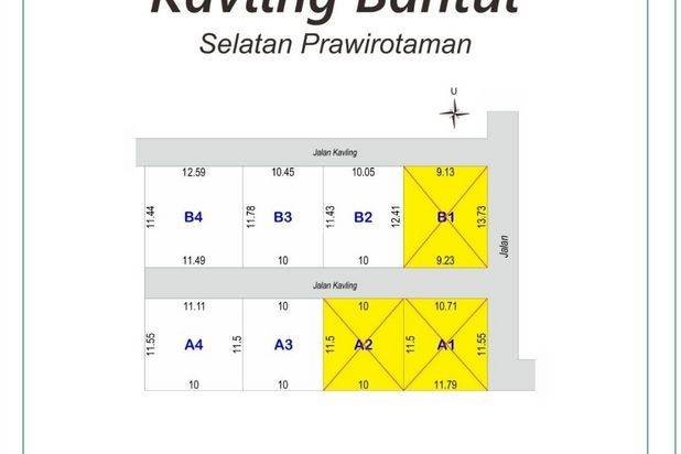 Luasan 139 m2, Tanah Kavling Bantul Dijual, Dekat kampus ISI