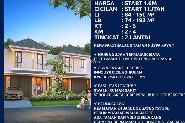 rumah citraland taman puspa raya ciputra grup sambikerep unesa