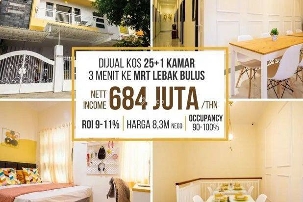 Exclusive Kost Pondok Pinang 25BR Roi 9% Near Pondok Indah