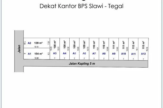 Kavling 100 Jt-an Utara Alun-Alun Slawi SHM Darat