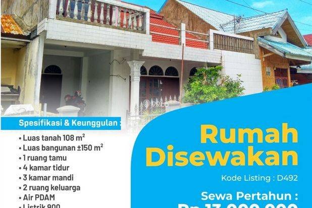 Disewakan rumah 4KT+3KM murah