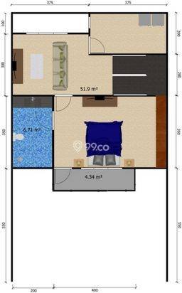 Rumah Classic House Dalam Cluster Besar Row Cluster Lebar Jagakarsa