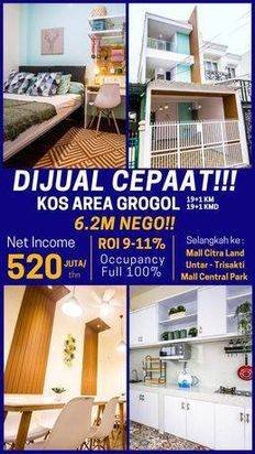 Rumah Kost Setrategis Full Terisi di Grogol