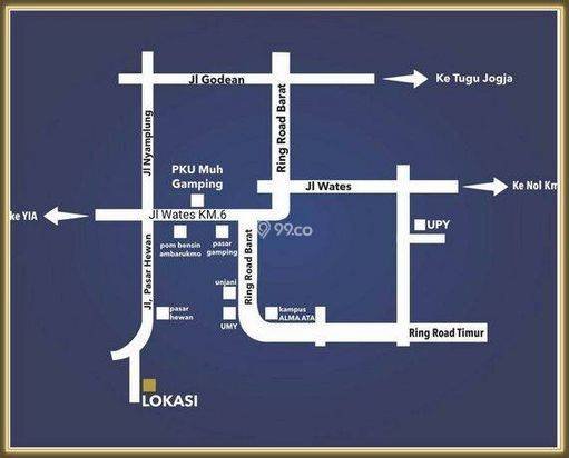 Rumah Cantik Mezzanine Free di Sleman Dalam Cluster