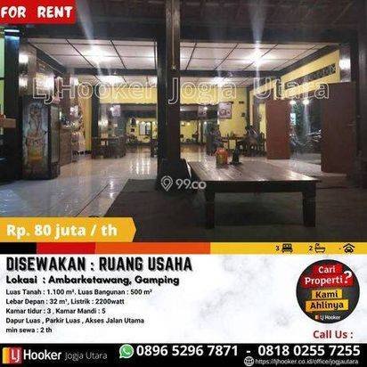 Ruang Usaha Ex Resto di Ambarketawang, Gamping