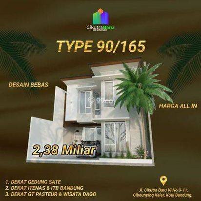 Rumah 2 Lantai Baru Dekat Itb Gedung Sate Bandung