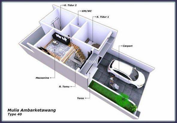 Rumah Murah Include Mezzanine Dalam Cluster di Ambarketawang