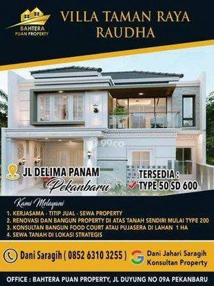Rumah Baru Unfurnished SHM di Jl Soekarno Hatta, Pekanbaru