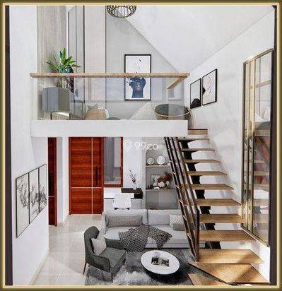 Rumah Cantik Mezzanine Free di Sleman Dalam Cluster
