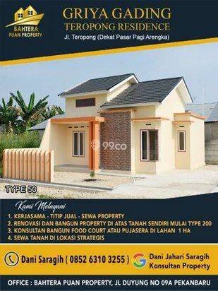 Rumah Baru Unfurnished SHM di Jl Soekarno Hatta, Pekanbaru