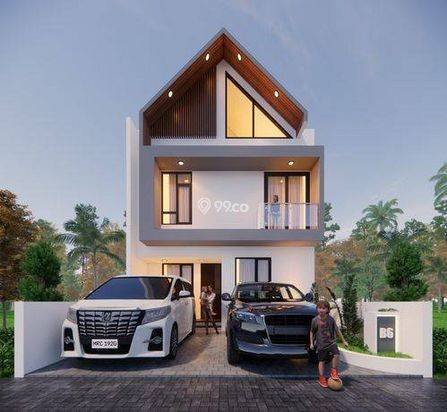 Rumah 2 Lantai Dalam Cluster Model Scandinavian di Sleman