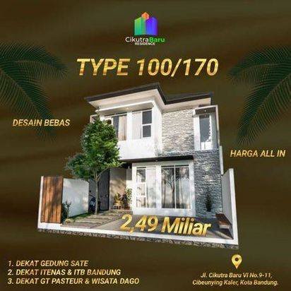 Rumah 2 Lantai Baru Dekat Itb Dan Gedung Sate
