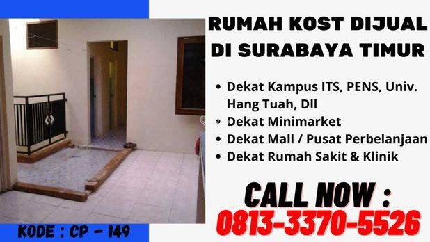 Dijual Rumah Kost di Keputih Surabaya, CALL : 0813-3370-xxxx 